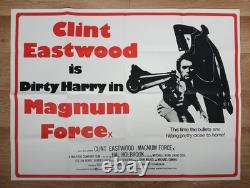 MAGNUM FORCE (1973, RR années 1970) rare affiche originale britannique QUAD Clint Eastwood