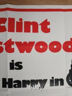 MAGNUM FORCE (1973, RR années 1970) rare affiche originale britannique QUAD Clint Eastwood