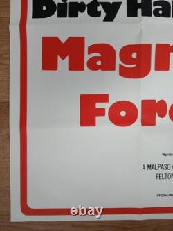 MAGNUM FORCE (1973, RR années 1970) rare affiche originale britannique QUAD Clint Eastwood