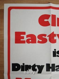 MAGNUM FORCE (1973, RR années 1970) rare affiche originale britannique QUAD Clint Eastwood