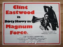 MAGNUM FORCE (1973, RR années 1970) rare affiche originale britannique QUAD Clint Eastwood