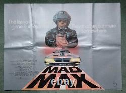 Mad Max (1979) Affiche Originale Du Cinéma Britannique Quad Mel Gibson V8 Road Warrior