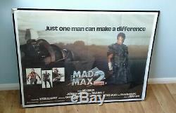 Mad Max 2 (1981) D'origine Affiche Du Film Quad Britannique Mel Gibson Road Warrior