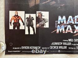 Mad Max 2 : Le Guerrier de la Route Affiche Quad Originale 1981 Mel Gibson Bruce Spence