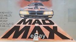 Mad Max, Affiche Originale Britannique De Cinéma De Film De Film De Quad 1979, Mel Gibson