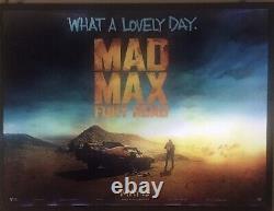 Mad Max Fury Road Affiche de cinéma Quad originale au Royaume-Uni Tom Hardy Charlize Theron 2015