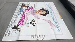 Mary Poppins Affiche de cinéma originale Quad Julie Andrews Disney années 1970 RR