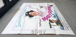 Mary Poppins Affiche de cinéma originale Quad Julie Andrews Disney années 1970 RR