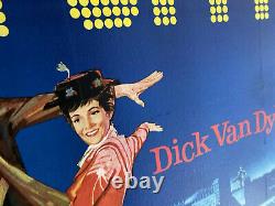 Mary Poppins Original Uk Quad Linen Backed 1964 Disney Julie Andrews Affiche De Film