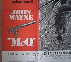 McQ (1974) Affiche quad originale britannique 30x40 John Wayne