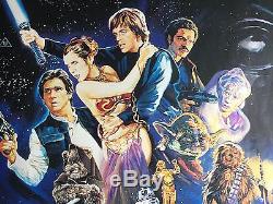 Meilleur Sur Ebay! Star Wars Retour De La Jedi 1983 Britannique Quad Film Poster Roulé