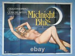 Midnight Blue (1979) Affiche Originale Du Cinéma Britannique Quad Sexploitation Tom Chantrell