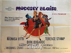 Modesty Blaise Affiche Originale Britannique De Film Britannique Quad 1966 Terence Stamp Bob Peak