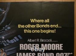 Moonraker (1979) Affiche Originale Du Quad/film Britannique, James Bond 007, Roger Moore