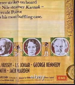 Mort sur le Nil Affiche de Film Original Quad Agatha Christie Maggie Smith 1978