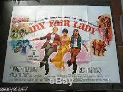 My Fair Lady Audrey Hepburn Original Quad Cinema Affiche De Film 1970