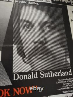 NE REGARDEZ PAS MAINTENANT Affiche de film originale UK Quad 40 x 30 Cert X Film d'horreur