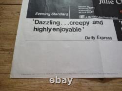 NE REGARDEZ PAS MAINTENANT Affiche de film originale UK Quad 40 x 30 Cert X Film d'horreur