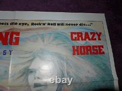 Neil Young Crazy Horse Rust Ne Dort Jamais Vintage Quad Cinéma Affiche 40x30
