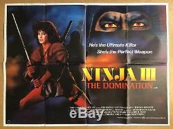 Ninja 3 Original Cinema Britannique Quad Affiche Du Film Sho Kosugi