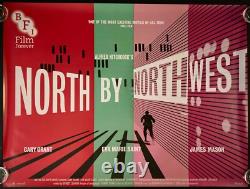 Nord-Nord-Ouest Affiche de film originale Quad Hitchcock BFI 2017 RR
