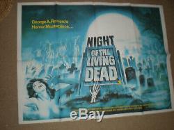 Nuit Des Morts Vivants Rr Orig Brit Quad 30x40 Affiche Film Horreur George Romero