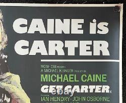 Obtiens Carter, Affiche UK Quad 1971 (doublée de lin)