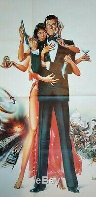 Octopussy (1983) D'origine Affiche Du Film Quad Britannique Roger Moore James Bond 007