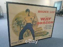 Original Bruce Lee Way Du Dragon Royaume-uni Film Quad Poster 1972