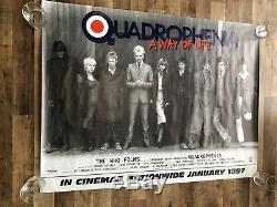 Original Original Quadrophenia Poster Film U. K. Quad 30x40 Rare Roulé