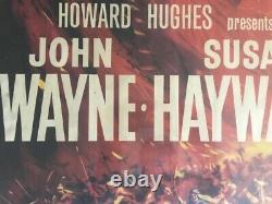 Original The Conquer British Quad Poster Film Cinema Movie John Wayne Poster