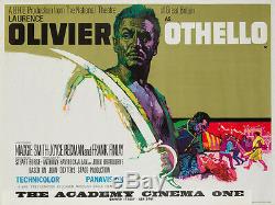 Original Uk Quad, Othello 1965, Affiche De Film / Film Roulée, Laurence Olivier