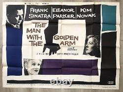 Original Vintage Man With The Golden Arm 1955 Quad Film Cinema Poster Saul Bass