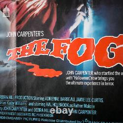 Original'the Fog' Film Quad Split Poster Avec'a Man, A Woman Et A Banque