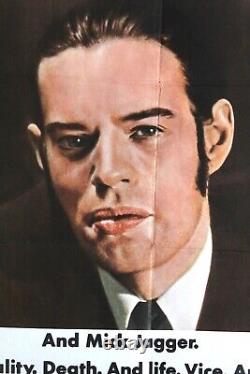 PERFORMANCE, affiche de cinéma originale vintage U. K. Quad de Mick Jagger de 1970