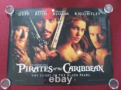 PIRATES DES CARAÏBES LA MALEDICTION. UK QUAD (30x 40) AFFICHE ENROULÉE 2003