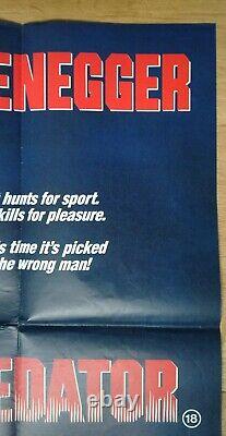 PREDATOR (1987) affiche originale du film UK quad en superbe état SCHWARZENEGGER