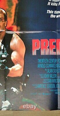 PREDATOR (1987) affiche originale du film UK quad en superbe état SCHWARZENEGGER