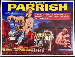 Parrish ORIGINAL Quad Affiche de Film Cinéma Troy Donahue Tom Chantrell 1961
