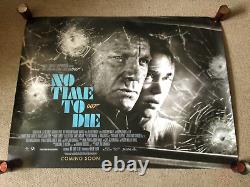 Pas de temps à mourir - Affiche de film d'origine Quad Dbl Side de James Bond 007 avec Daniel Craig