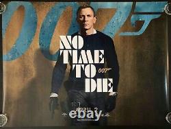 Pas de temps pour mourir Affiche de film originale Quad James Bond MINT 2021
