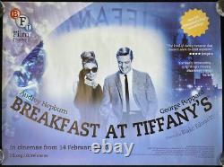 Petit-déjeuner chez Tiffany ORIGINAL Quad Affiche de Cinéma Audrey Hepburn BFI 2013 RR