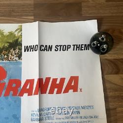 Piranha Affiche de Film Originale UK Quad 1978 en Très Bon État