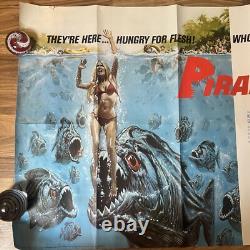Piranha Affiche de Film Originale UK Quad 1978 en Très Bon État