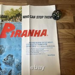 Piranha Affiche de Film Originale UK Quad 1978 en Très Bon État