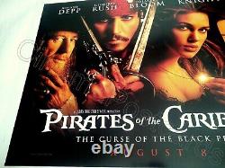 Pirates des Caraïbes : La Malédiction du Black Pearl - Affiche originale Quad 2003 au Royaume-Uni