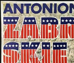Point de Zabriskie Affiche de film Quad ORIGINAL Michelangelo Antonioni 1970