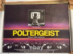 Poltergeist Affiche originale britannique Quad d’horreur 1982 Steven Spielberg Tobe Hooper