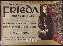 Poster de cinéma original Quad de Frieda avec Glynis Johns et Mai Zetterling EALING 1947