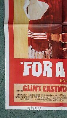 Pour Une Feuille Dollars Plus (1965) Affiche Originale Du Quadruple Film Britannique Clint Eastwood